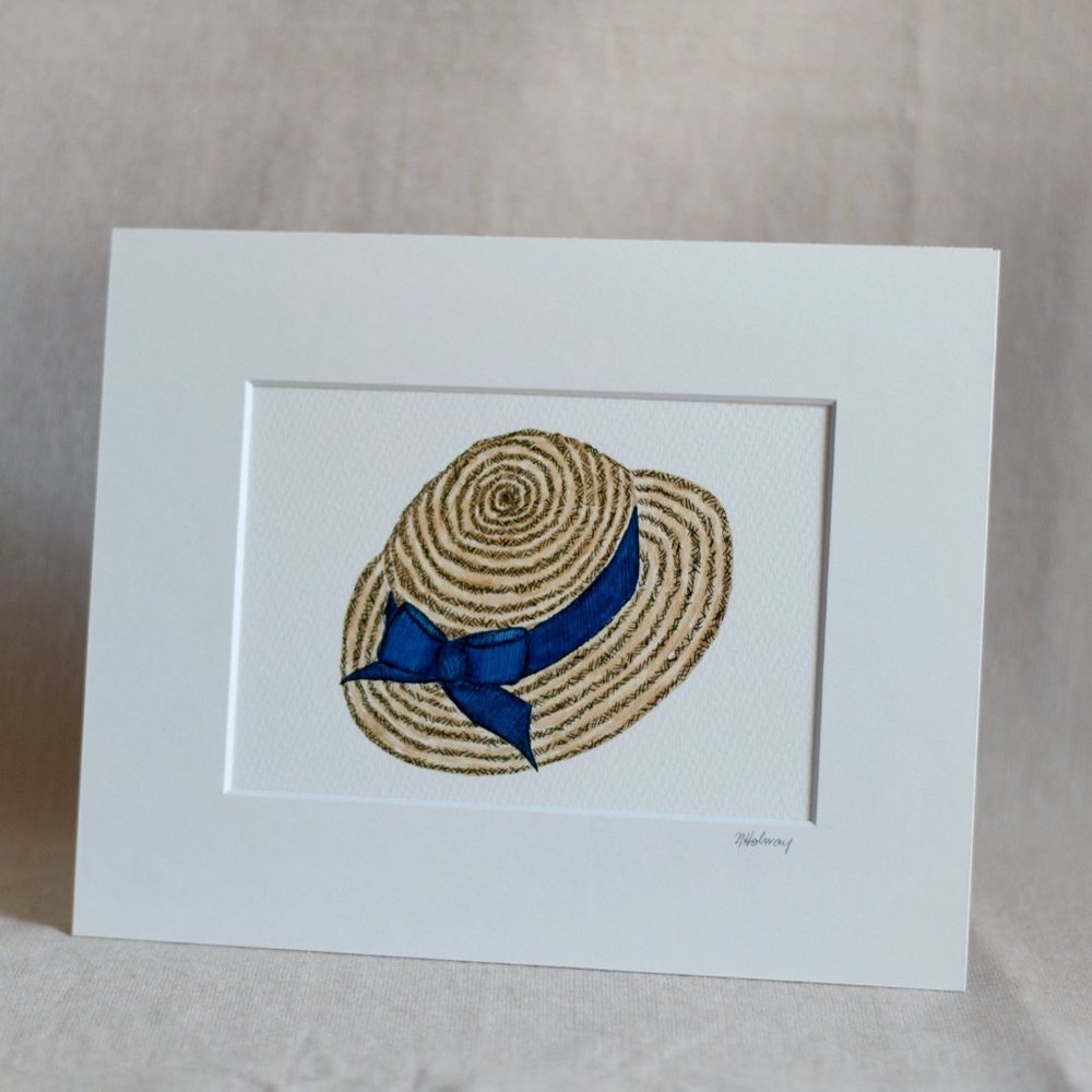 "Vintage Hat" Original Watercolour Painting